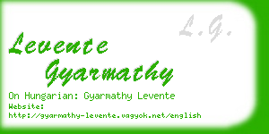 levente gyarmathy business card